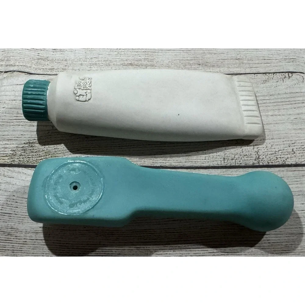 Vintage 1979 The First Years Squeaky Bath Toys Toothpaste & Toothbrush Tub37